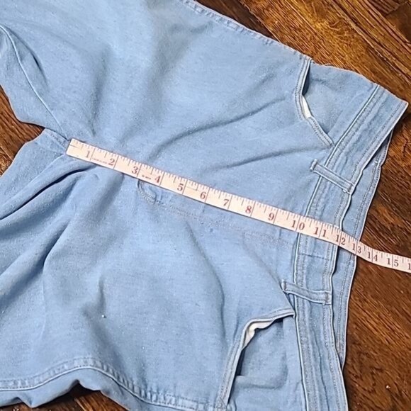 Vintage 70's Retro Lightwash Wide Leg High Rise Jeans Unisex 34" Waist - Picture 11 of 15